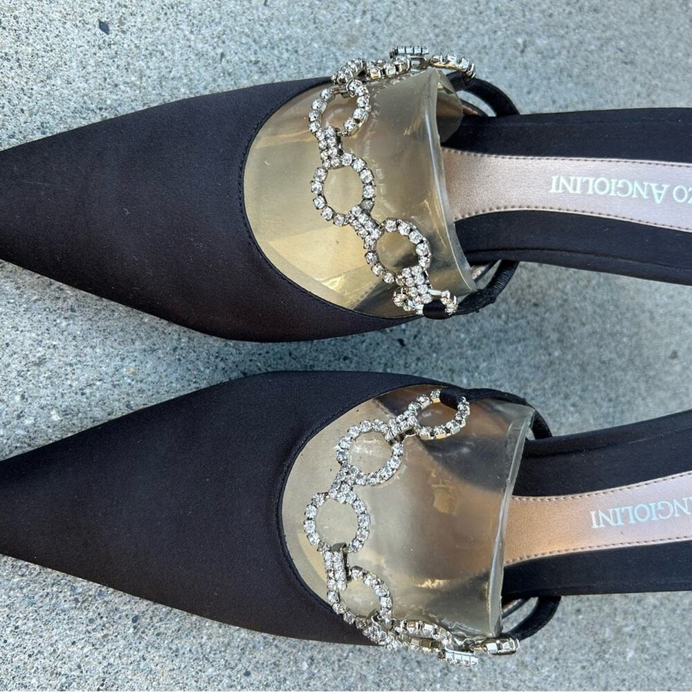 Vintage‎ Enzo Angiolini Satin Rhinestone Mule - Picture 10 of 16